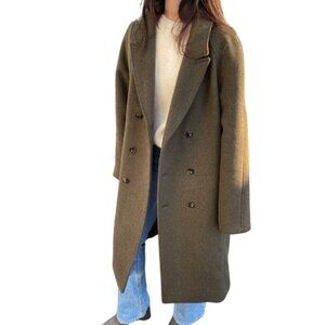 OAK + FORT Olive Pea Coat